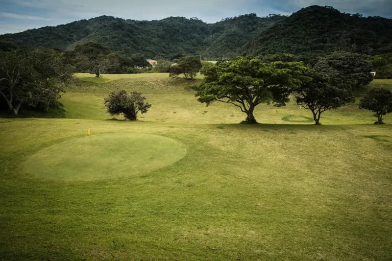 The golf course at Port St Johns — view of green