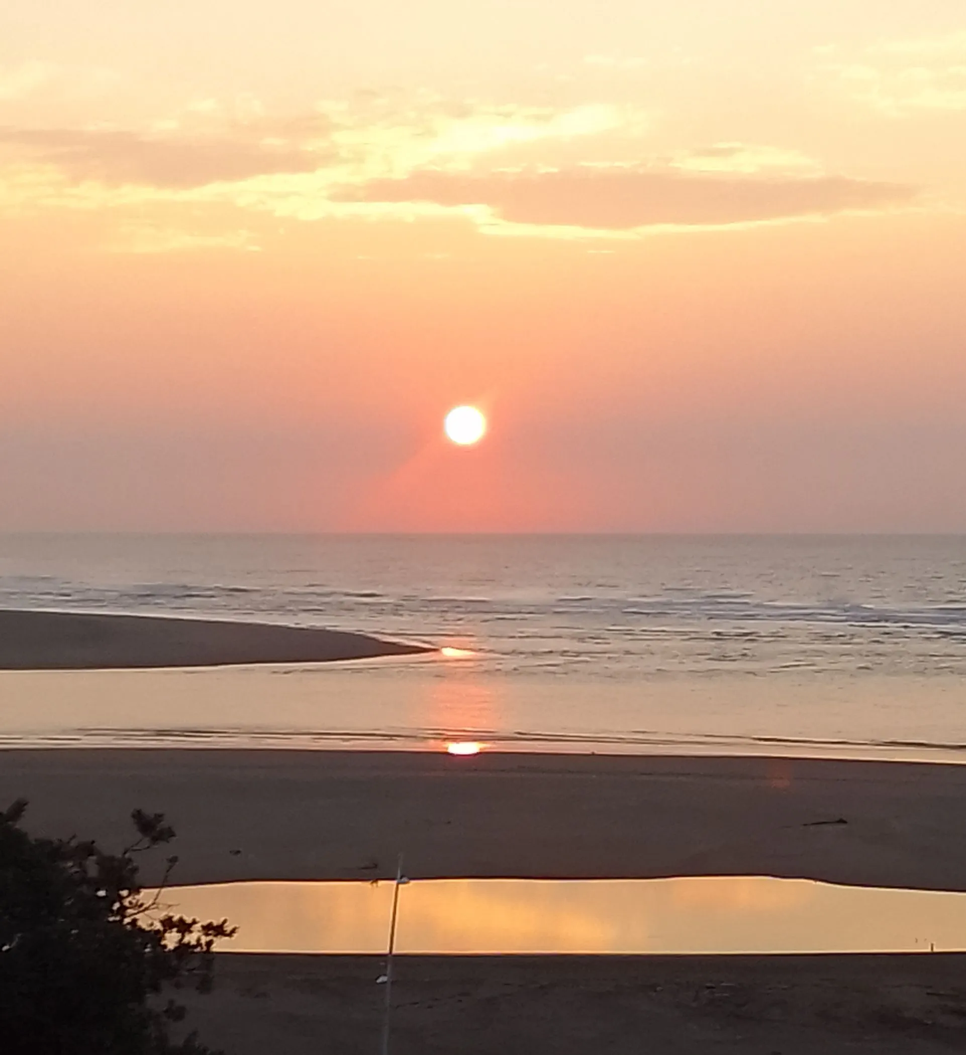 The golf course at Port St Johns — bay at sunset